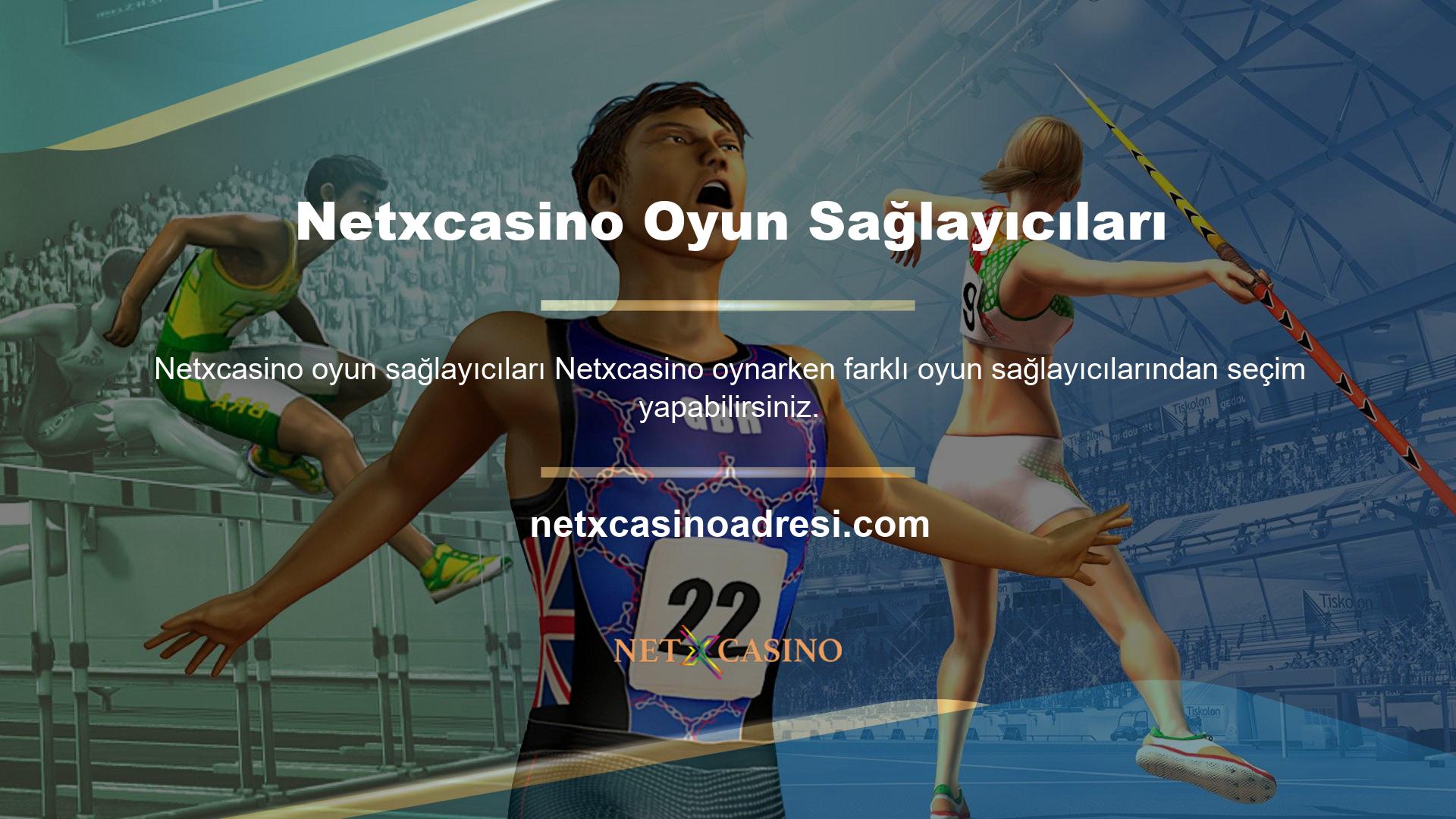 Netxcasino Mobile Sanal Sports, farklı oyun sağlayıcılarıyla oynamanızı sağlar